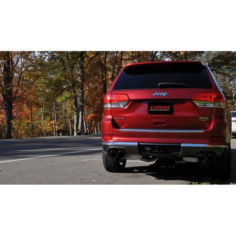 Corsa 14-16 Jeep Grand Cherokee Summit Edition Black 2.5in Dual Rear Exit Cat-Back Exhaust