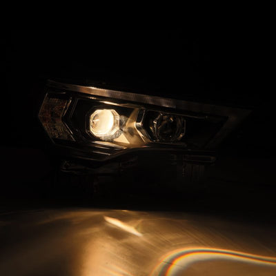 AlphaRex 14-20 Toyota 4Runner MK II PRO-Series Halogen Projector Headlights Black