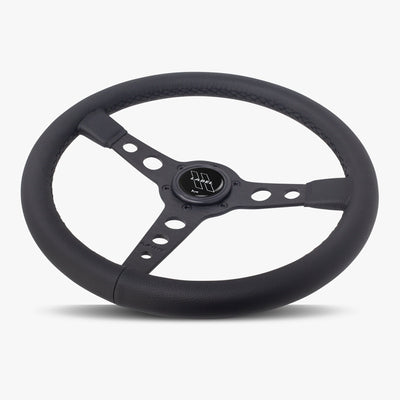 The Daytona | Black Leather | Black Spoke | Black Stitch