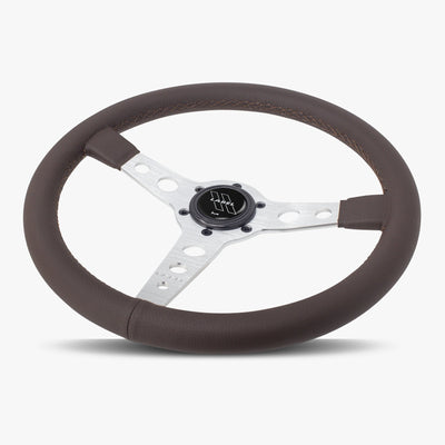 The Daytona | Nappa Brown Leather  | Silver Spoke | Brown Stitch