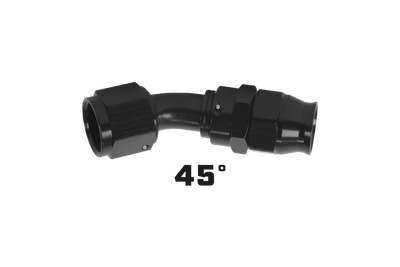 Aeromotive PTFE Hose End - AN-10 - 45 Deg - Black Anodized 15357