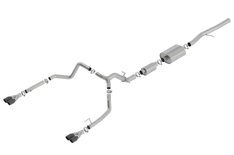 Borla 19 Chevrolet Silverado/GMC Sierra 1500 6.2L SS (S-Type) Catback Exhaust - Black Chrome Tips 140774BC