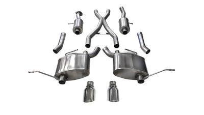 Corsa Performance 15-16 Jeep Grand Cherokee Polished 2.5in Dual Rear Exit Cat-Back Exhau