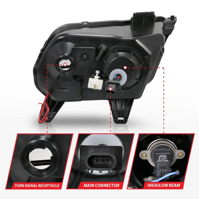 Anzo 2010-2014 Ford Mustang Projector Headlights w/ Halo Black (CCFL)