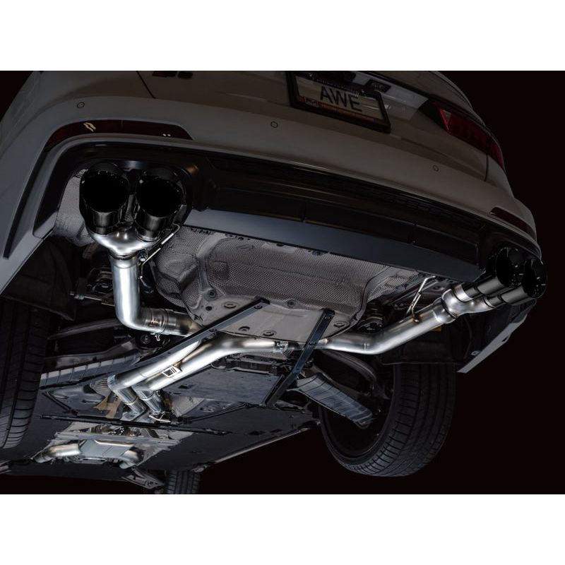 AWE Tuning 19-23 Audi C8 S6/S7 2.9T V6 AWD Track Edition Exhaust - Diamond Black Tips