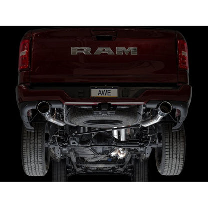 AWE 25+ RAM 1500 3.0TT 0FG Catback Touring Exhaust - Chrome Silver Tips