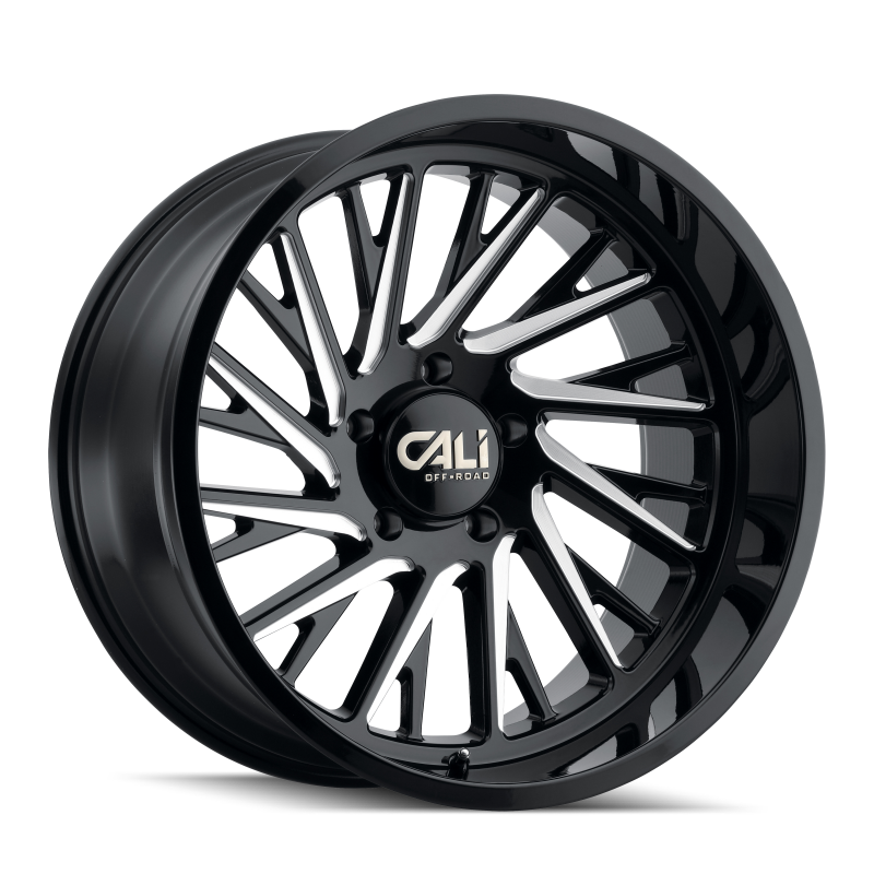 Cali Off-Road 9114 Purge 22x12 / 6x135 BP / -51mm Offset / 87.1mm Hub Gloss Black Milled Wheel 9114-22236BM