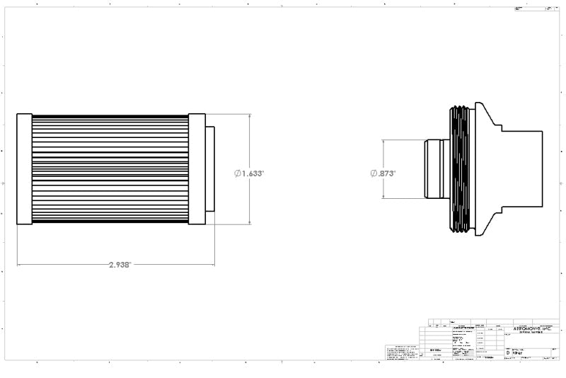Aeromotive 10 Micron, ORB-10 Black Fuel Filter