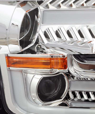 AlphaRex 15-17 Ford F150 PRO-Series Halogen Projector Headlights Chrome