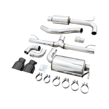 AWE 2022 VW GTI MK8 Touring Edition Exhaust - Diamond Black Tips