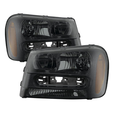 SPYDER Xtune Chevy Trailblazer 02-09 OEM Style Headlights Black Smoke HD-JH-CTB02-AM-BSM 9028595