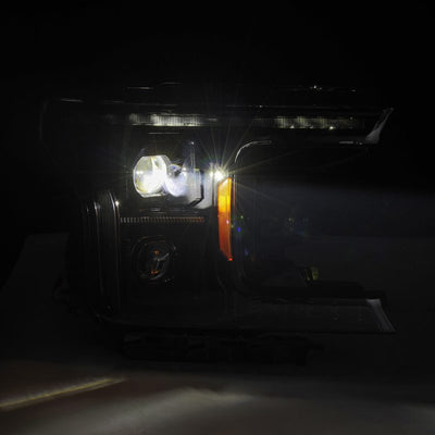AlphaRex 18-20 Ford F-150 (Req. Conv F150 w/LED) LUXX LED Proj HL Alpha-Blk w/Actv Lt Seq Sig SB DRL 880251 *Discontinued
