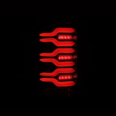 AlphaRex 14-18 GMC Sierra 1500/2500HD/3500HD LUXX-Series LED Tail Lights Alpha-Blk Actv Lgt Seq. Sig 630030 *Discontinued