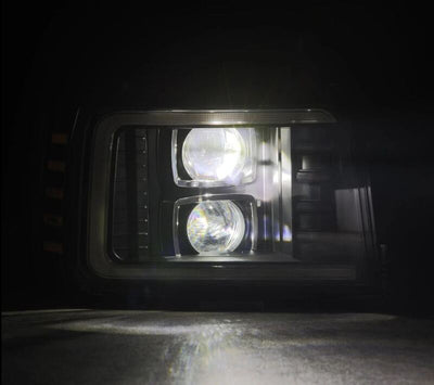 AlphaRex 92-96 Ford F-Series/Bronco PRO-Series Proj Headlight Blk w/Seq. Sig & DRL 880266 *Discontinued