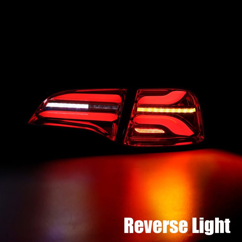 AlphaRex 20-24 Tesla Model Y / 22-23 Model 3 (With Stock Amber Turn Signal) PRO-Series LED Tail Lights Red Smoke