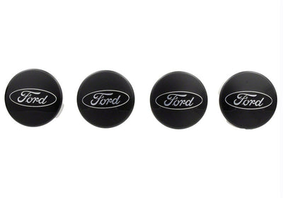 Ford Racing Car Black and Chrome Wheel Cap M-1096K-BCC