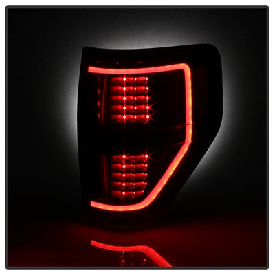 SPYDER xTune 09-14 Ford F-150 Light Bar LED Tail Lights - Black (ALT-JH-FF15009-LBLED-BK) 9042188