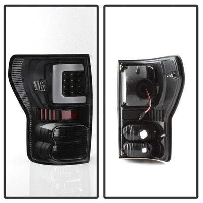 SPYDER xTune 07-13 Toyota Tundra Light Bar LED Tail lights - Black (ALT-ON-TTU07V2-LBLED-BK) 9038563