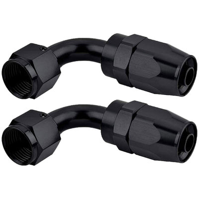 10AN/8AN/6AN Fitting Stainless Steel Braided Oil Fuel Hose Line Kit 5Feet Black