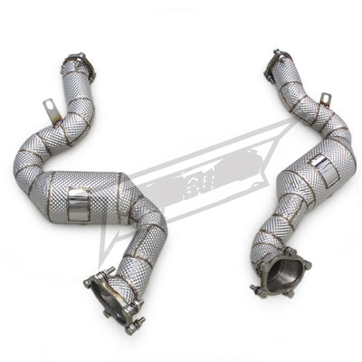 Catted High Flow 304 Stainless Exhaust Downpipe for Audi RS6 C7 4.0TT