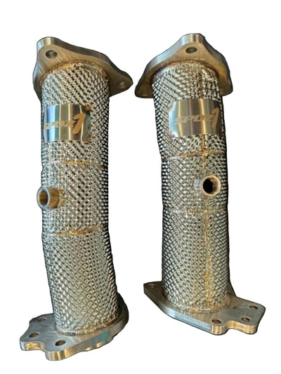 SPDZ1 2020+ C8 Chevrolet Corvette High Flow Downpipes With Heat Shields 3" 6.2L LT2 Version 2