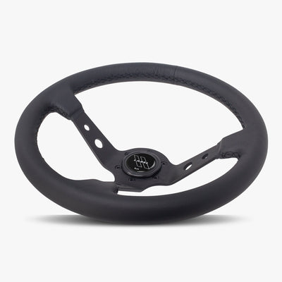The Daytona | Black Leather | Black Spoke | Black Stitch