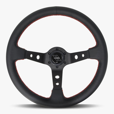 The Daytona | Black Leather | Black Spoke | Red Stitch