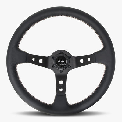 The Daytona | Black Leather | Black Spoke | White Stitch