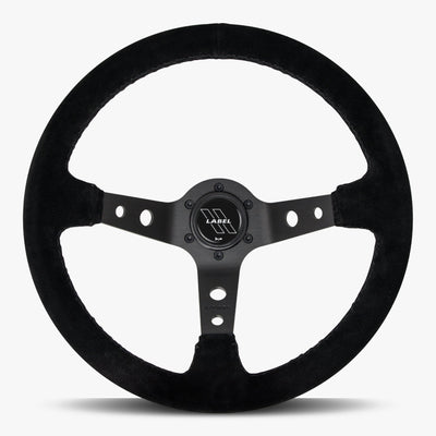 The Daytona | Black Alcantara Suede | Black Spoke | Black Stitch