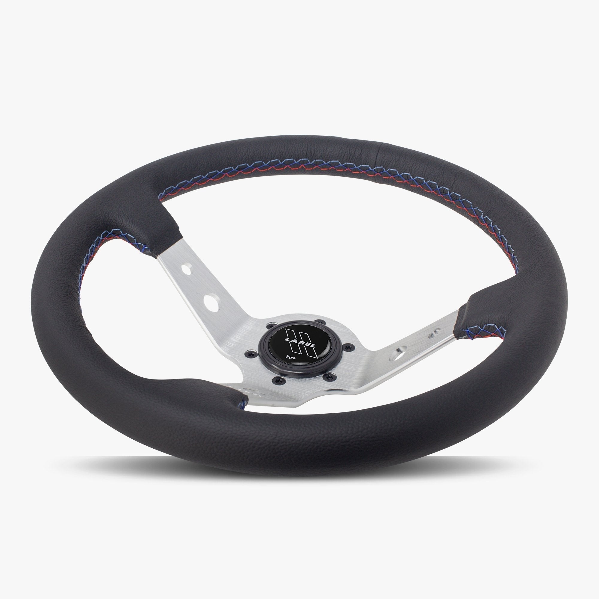The Daytona | Black Leather | Silver Spoke | Bavarian Stitch