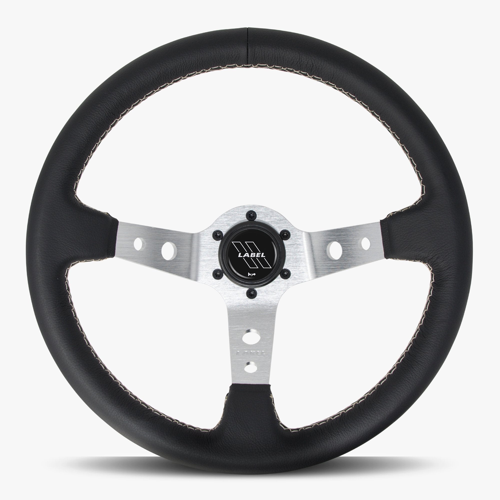 The Daytona | Black Leather | Silver Spoke | Black Stitch