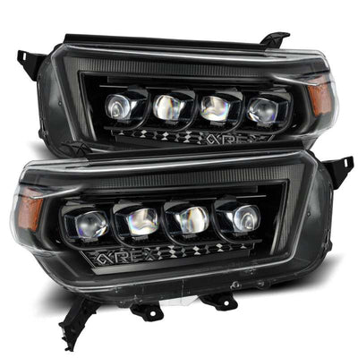 AlphaRex 10-13 Toyota 4Runner NOVA LED Proj Headlights Plank Style Alpha Black w/Seq Signal/DRL 880758 *Discontinued
