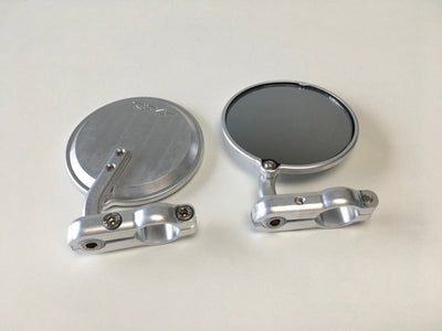 CRG Constructors CRG Hindsight Folding 3 in. Round Bar-End Mirror Right - Silver HSLS-201-R