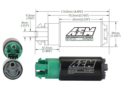 AEM Electronics E-85 Compatible High Flow In-Tank Fuel Pump