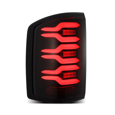 AlphaRex 2014-18 GMC Sierra 1500/2500HD/3500HD LUXX-Series LED Tail Lights Black