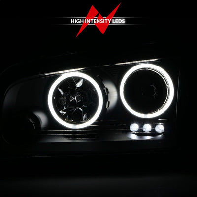 Anzo 2006-2010 Dodge Charger Projector Headlights w/ Halo Chrome (CCFL)