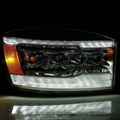 AlphaRex 06-08 Dodge Ram NOVA-Series LED Projector Headlights Chrome