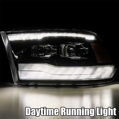 AlphaRex 09-18 Dodge Ram 1500HD PRO-Series Projector Headlights Plank Style Chrome w/Seq Signal/DRL 880598 *Discontinued