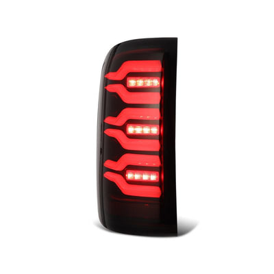 AlphaRex 14-18 GMC Sierra 1500/2500HD/3500HD LUXX-Series LED Tail Lights Blk w/Actv Light & Seq. Sig 630040 *Discontinued