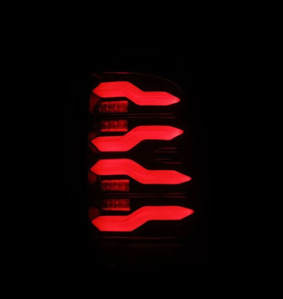 AlphaRex 09-18 Dodge RAM LUXX-Series LED Taillights Black Red w/Actv Light & SS 640002 *Discontinued