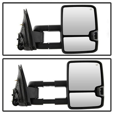 SPYDER xTune Chevy Silverado 14-16 Heated Amber LED Signal Telescoping Mirrors MIR-CSIL14S-G2-PWH-AM-SET 9936708