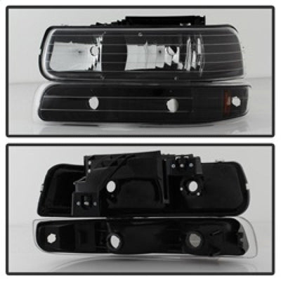 SPYDER Xtune Chevy TahOE 00-06 Amber Crystal Headlights w/ Bumper Lights Black HD-JH-CSIL99-SET-AM-BK 5064219