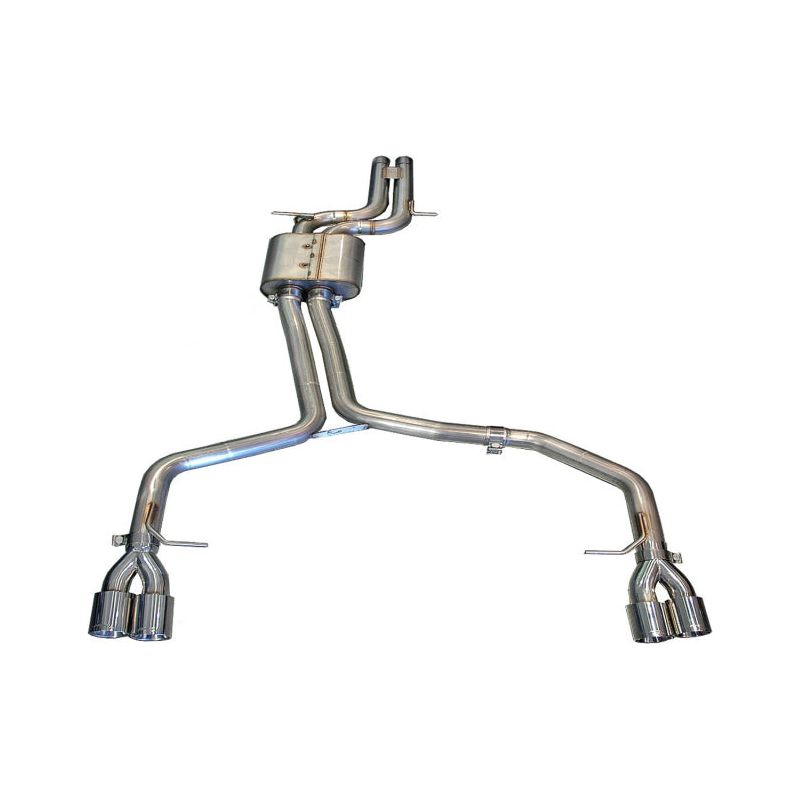 AWE Tuning Audi B8 / B8.5 S4 3.0T Track Edition Exhaust - Chrome Silver Tips (90mm)