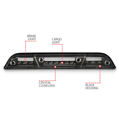 ANZO 15-20 Ford F-250 - F-550 LED Third Brake Light - Black Housing/Clear Lens 531111