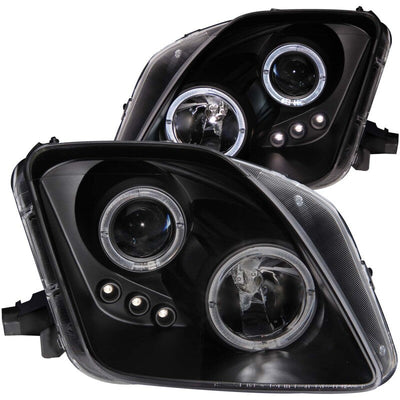 Anzo 1997-2001 Honda Prelude Projector Headlights w/ Halo Black w/ LED