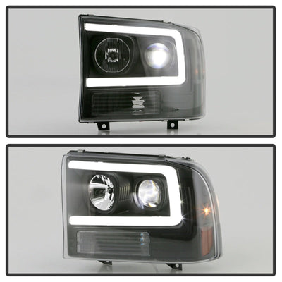 SPYDER Ford F-250 99-04/Excursion 00-04 1 Piece LED Headlights - Black PRO-YD-FF25099V2PL-BK 5088062
