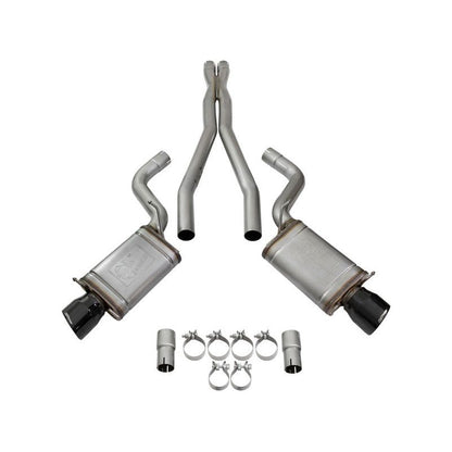aFe Mach Force-Xp 3in CB Stainless Steel Dual Exhaust System w/ Black Tips 09-15 Cadillac CTS-V