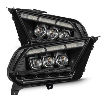 AlphaRex 10-12 Ford Mustang NOVA-Series LED Projector Headlights Blk w/Activ Light & Seq.Sig /SB DRL 880489 *Discontinued