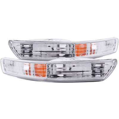 Anzo 1998-2001 Acura Integra Euro Parking Lights Chrome w/ Amber Reflector