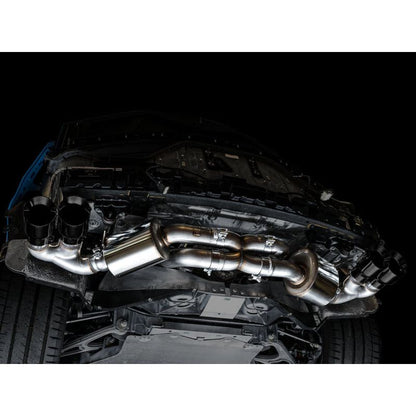 AWE Tuning 2020+ Chevrolet Corvette (C8) Touring Edition Exhaust - Quad Diamond Black Tips